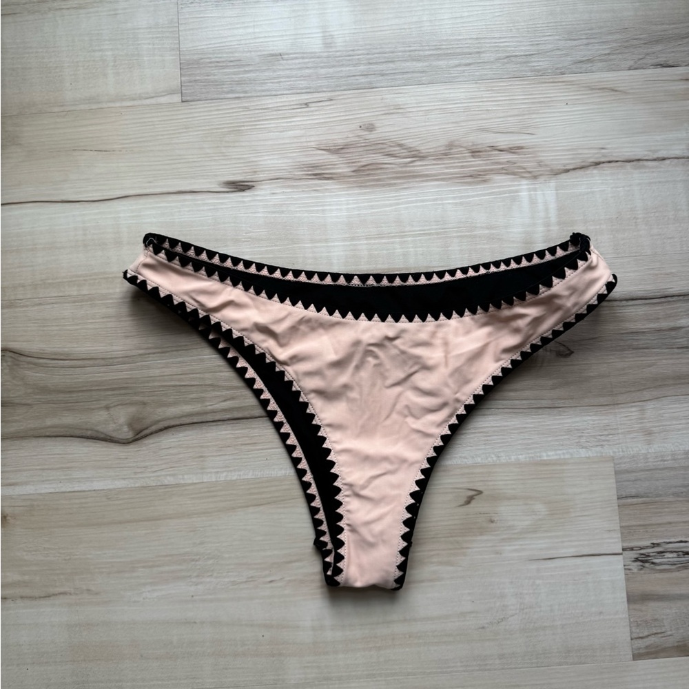 Light Pink and Black Bikinii Bottom